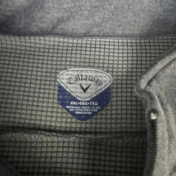 Callaway 1/4 Zip Pullover Long sleeve Sz XXL Gray - Picture 4 of 7